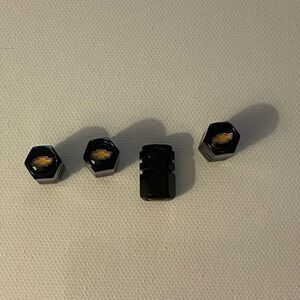 Chevrolet Valve Stem Caps in Black Set of 4 NWT